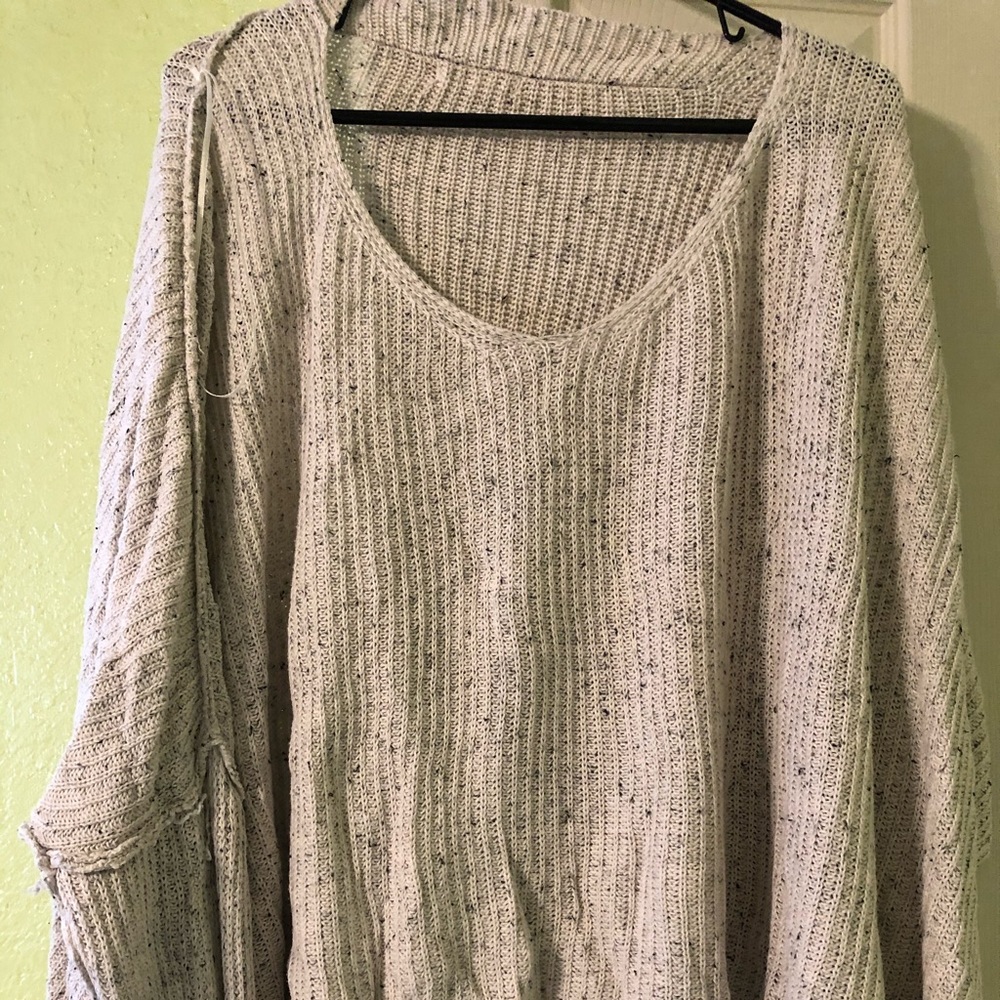 Oversized v neck sweater